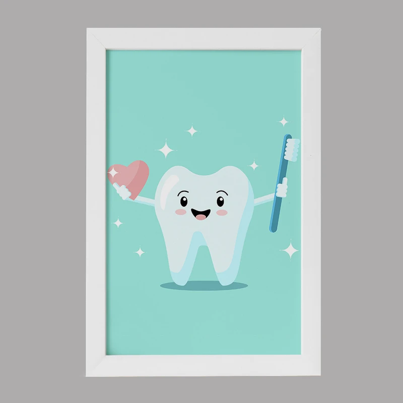 تابلو کودک خندالو مدل دندان و دندان پزشکی کودکانه کد 36704