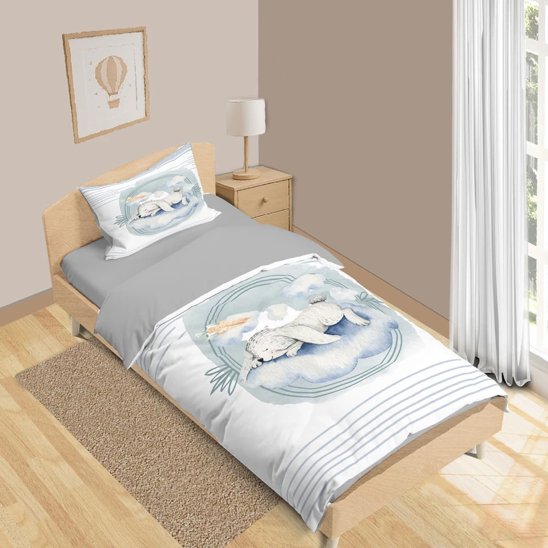 سرویس روتختی 1 نفر 5 تکه نوپه هوم مدل حیوان کارتونی T6286