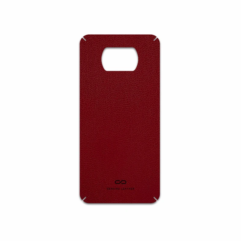 برچسب پوششی ماهوت مدل Red-Leather مناسب برای گوشی موبایل شیائومی Poco X3 Pro