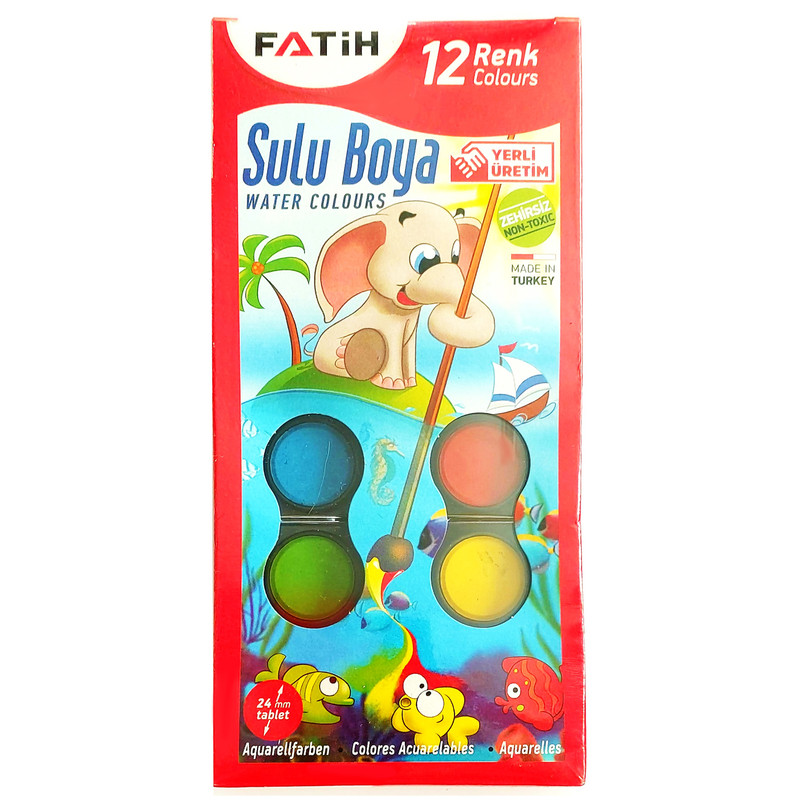 آبرنگ 12رنگ فاتح کد S12k