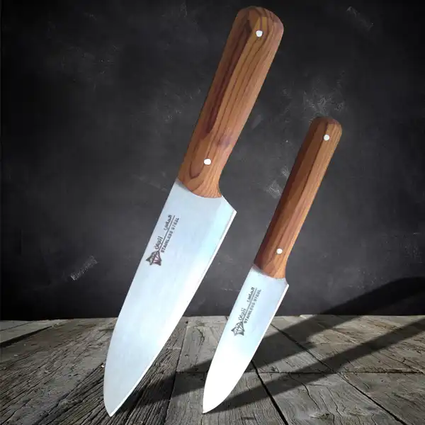 ست 2 پارچه چاقو آشپزخانه الماس زنجان مدل 01