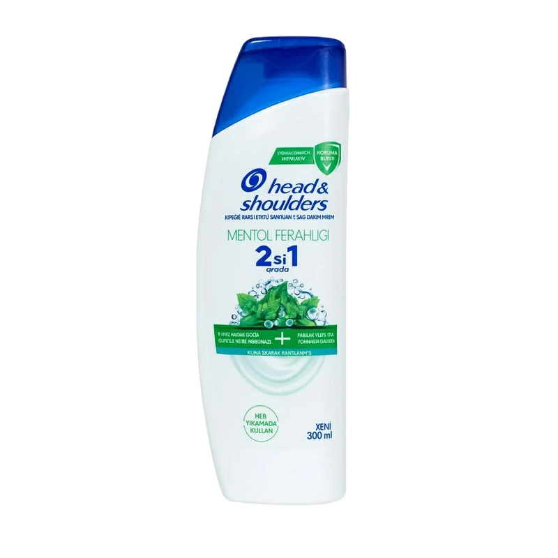 شامپو و نرم کننده مو هد شولدرز مدل Mentol مناسب برای انواع مو حجم 300 میلی لیتر