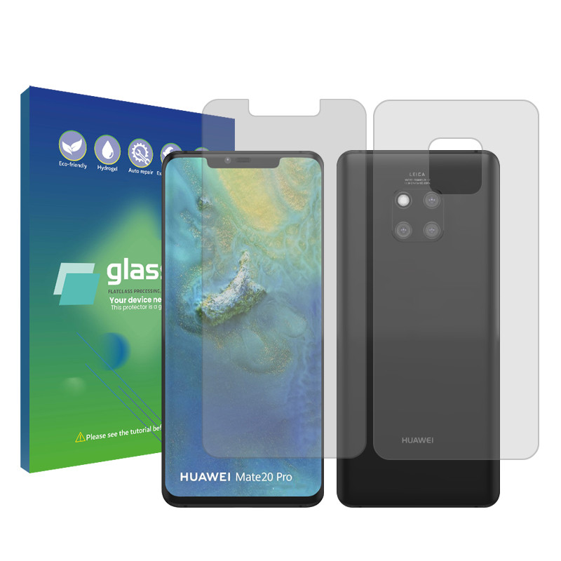 محافظ صفحه نمایش شفاف گلس پرو مدل Resistant مناسب برای گوشی موبایل هوآوی Mate 20 Pro به همراه محافظ پشت گوشی