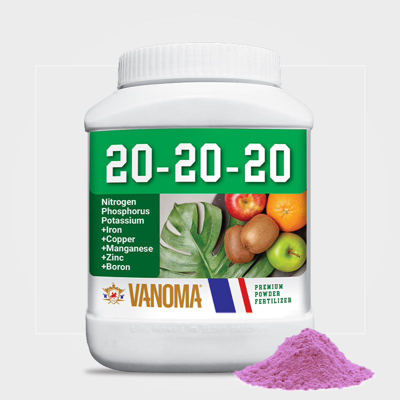 کود کامل وانوما مدل 20-20-20 NPK وزن 1 کیلوگرم