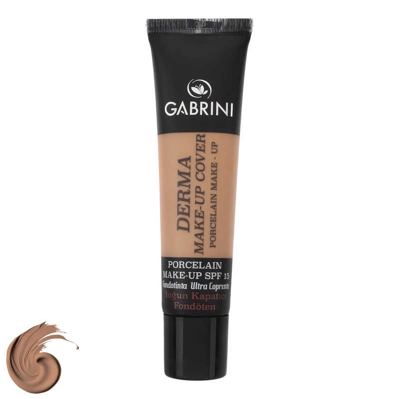 کرم پودر مایع SPF 15 کابرینی مدل Derma شماره 104 مناسب برای انواع پوست حجم 30 میلی‌لیتر