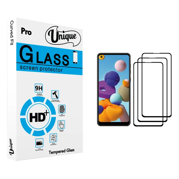محافظ صفحه نمایش يونيک مدل +Clear مناسب برای گوشی موبایل سامسونگ Galaxy A21 بسته سه عددی
