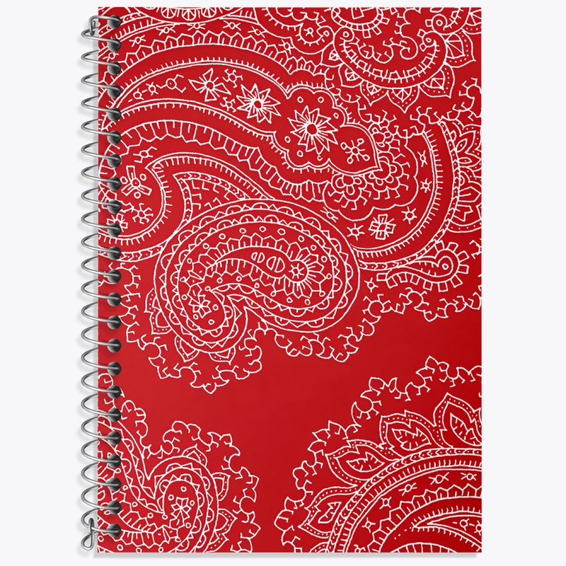 دفتر زبان 50 برگ خندالو مدل دو خط طرح بته جقه کد N4481