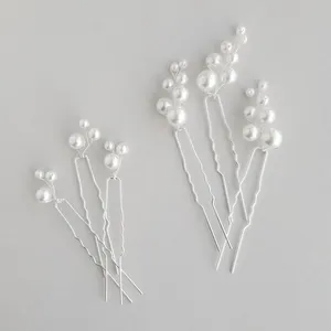 سنجاق مو زنانه مدل مروارید بسته 6 عددی