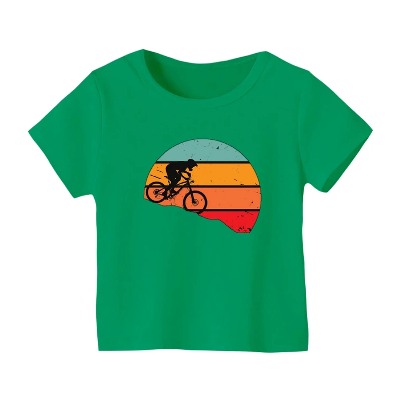 تی شرت آستین کوتاه بچگانه مدل دوچرخه کد ۱