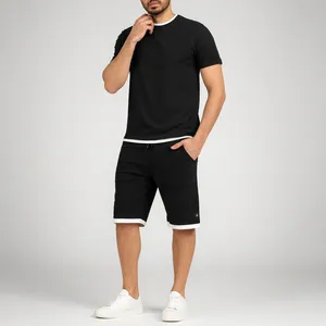 ست تی شرت و شلوارک مردانه مادر مدل Kalin رنگ مشکی