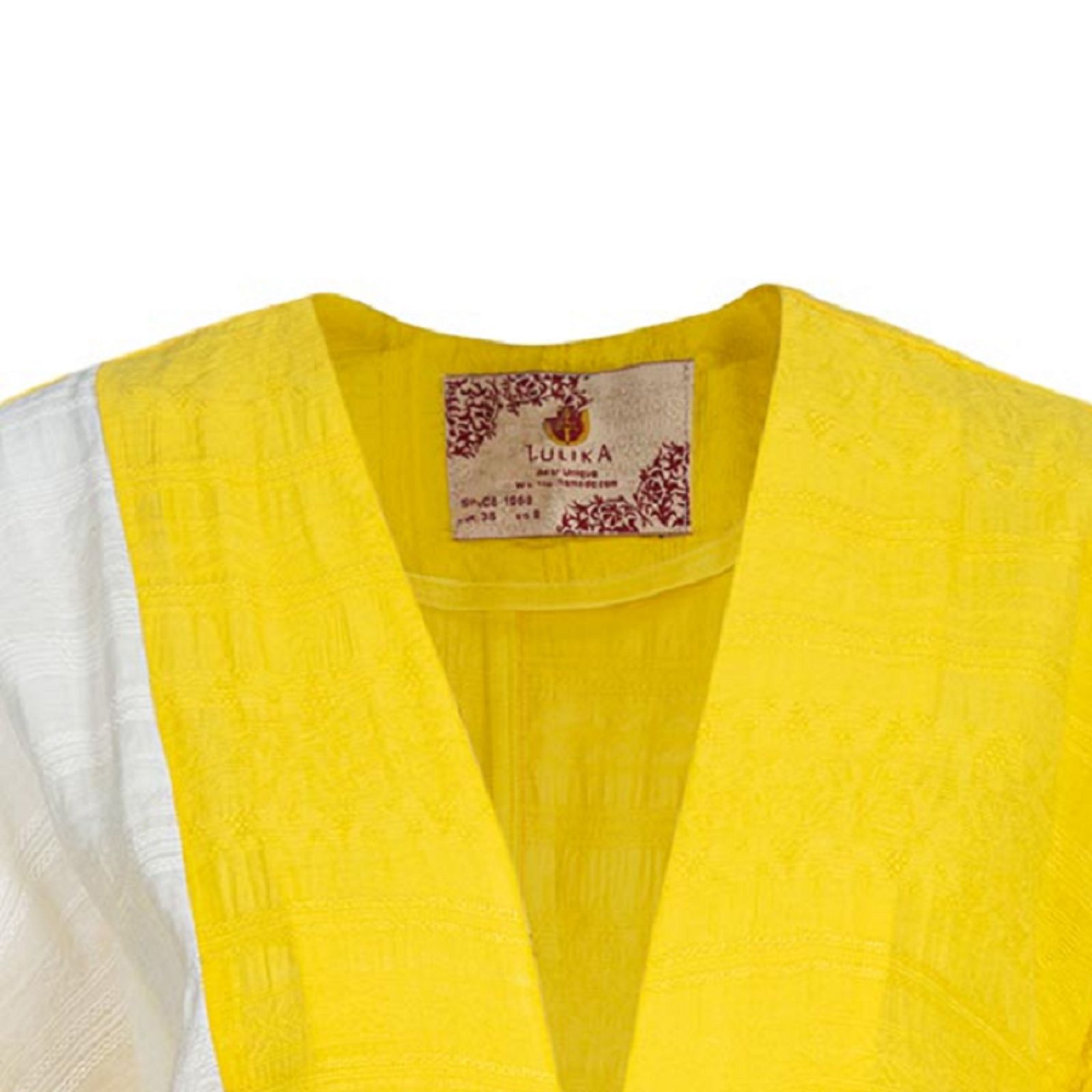 مانتو زنانه تولیکا مدل جلوباز کد 166175 رنگ زرد -  - 4