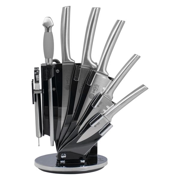 سرویس چاقو آشپزخانه 9 پارچه ام جی اس مدل GH-2