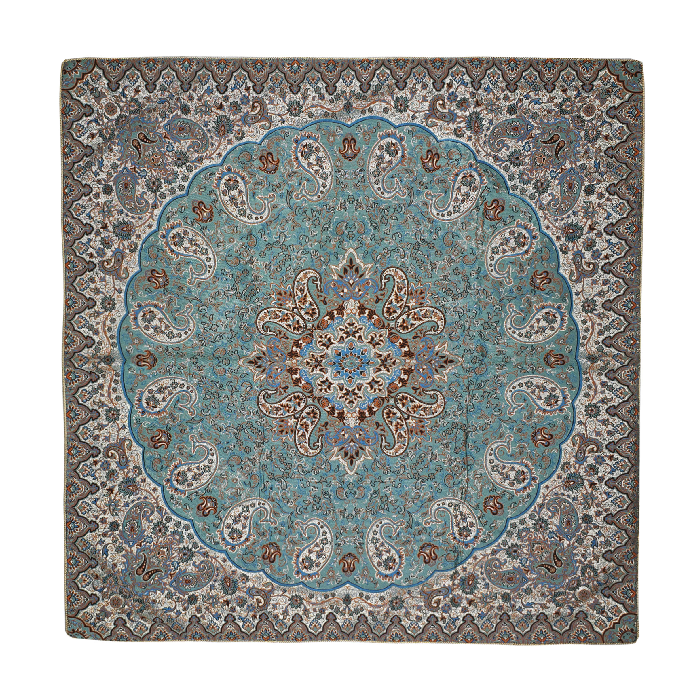 رومیزی ترمه ابریشمی مدل نسترن کد SBF1-1