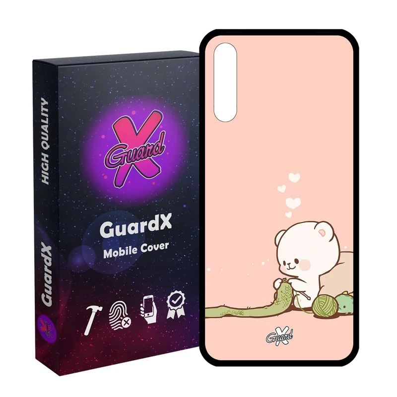 کاور گارد ایکس طرح خرس 2 مدل Glass10489 مناسب برای گوشی موبایل سامسونگ Galaxy A30s/A50/A50s