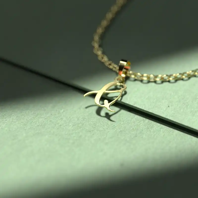 گردنبند طلا 18 عیار زنانه مدوپد مدل حرف Q کد HH2-1-1281