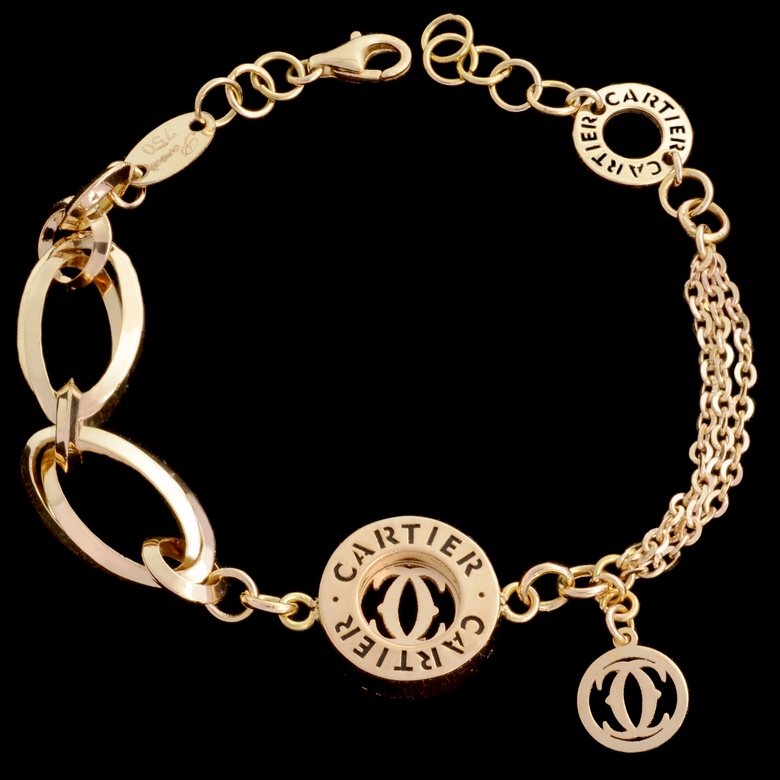 دستبند طلا 18 عیار زنانه طلای مستجابی کد 6774