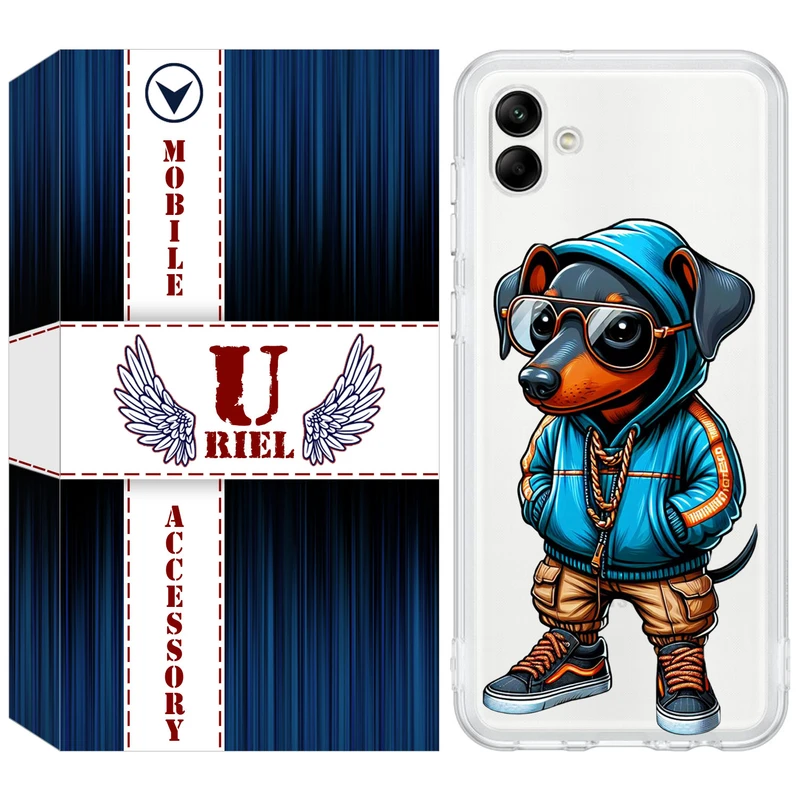 کاور یوریل مدل Clear کد 49 طرح سگ مناسب برای گوشی موبایل سامسونگ Galaxy A04e