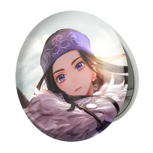 آینه جیبی خندالو طرح اسیرپا انیمه کامویی طلایی Golden Kamuy مدل تاشو کد 23739 
