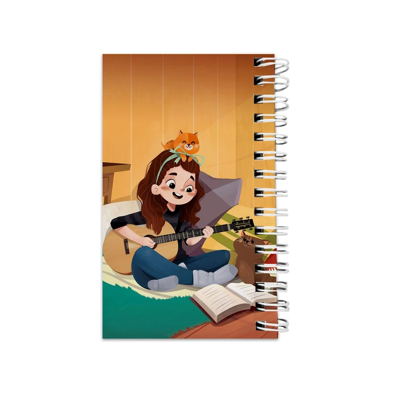 دفترچه یادداشت مدل to do list طرح دخترونه گیتار کد abc-44778