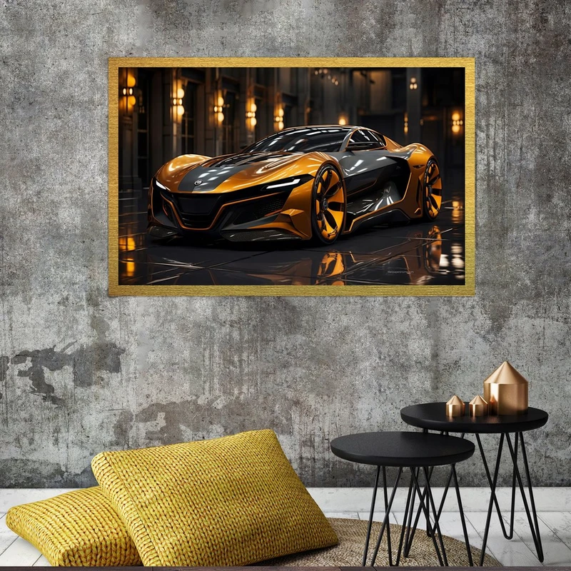 تابلو بکلیت طرح ماشین مدل قاب شاسی T-S8916