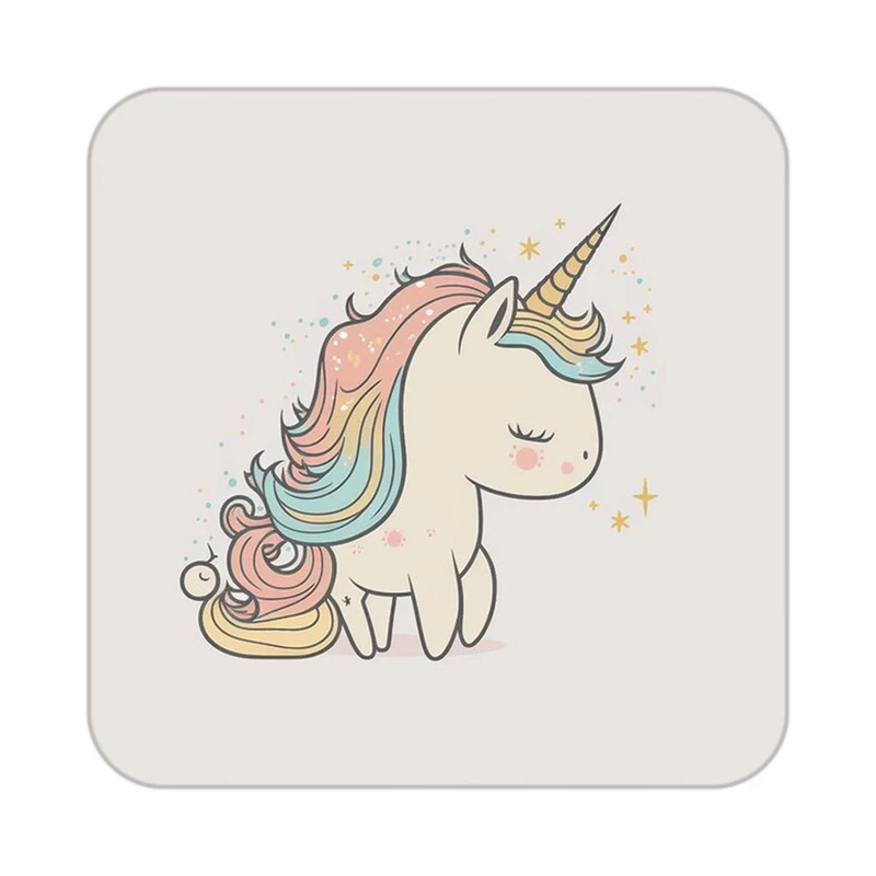 زیر لیوانی کاکتی طرح اسب تک شاخ و یونیکورن مدل mp32178