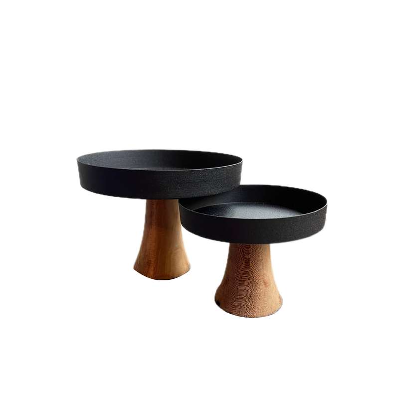 ظرف دکوری مدل wood1 مجموعه 2 عددی