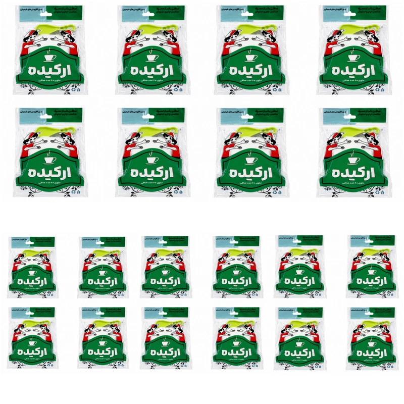 فیلتر چای ارکیده مدل کیسه ای 20 بسته 60 عددی به همراه قاشق چای