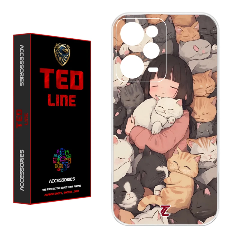 کاور تدلاین طرح گربه کد 1171 مناسب برای گوشی موبایل شیائومی Redmi Note 12 Pro 5G / Poco X5 Pro