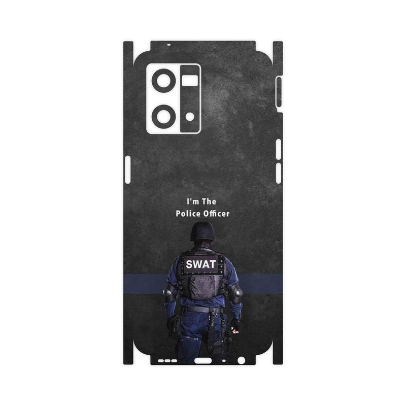 برچسب پوششی ماهوت مدل Police Officer-FullSkin مناسب برای گوشی موبایل اپو Reno 8 4G