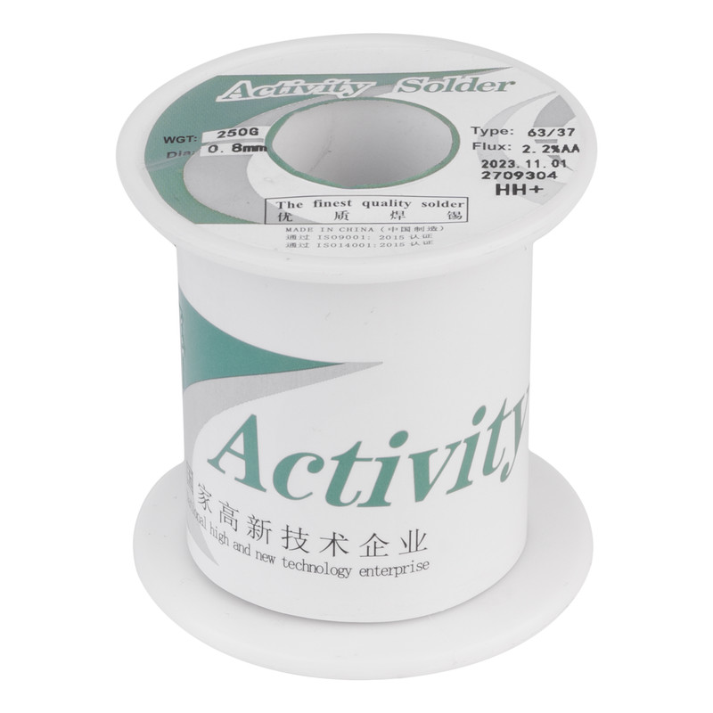 سیم لحیم اکتیویتی مدل HH پلاس وزن 250 گرم قطر 0.8 میلی متر