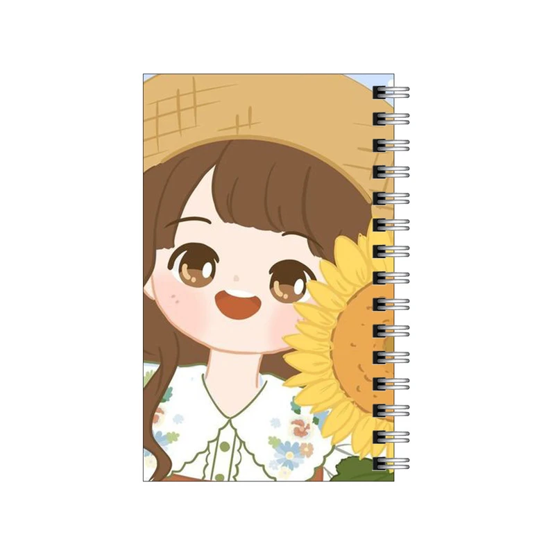 دفترچه یادداشت مدل to do list طرح دختر و گل آفتابگردان کد 9898069