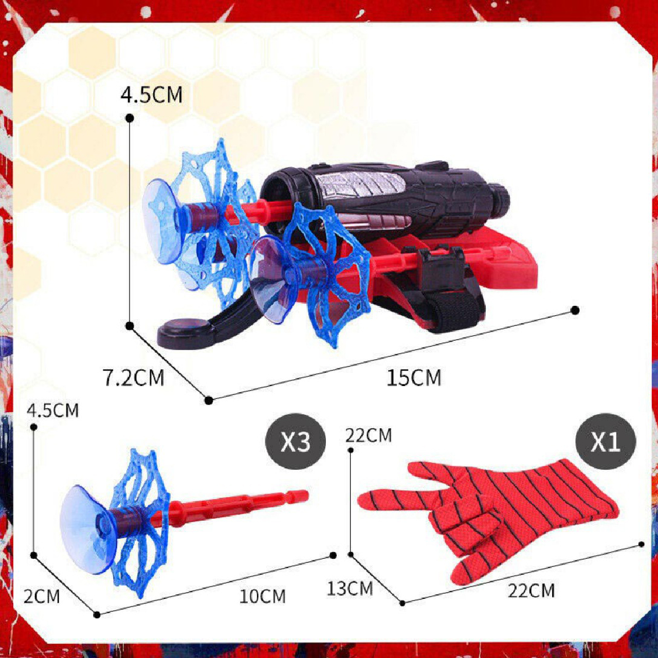 ابزار نمایشی مدل اسپایدرمن طرح دستکش تیرانداز