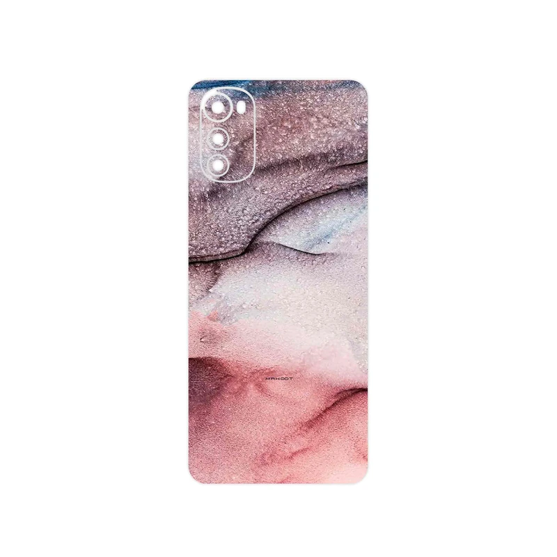 برچسب پوششی ماهوت مدل Smoky pink marble مناسب برای گوشی موبایل موتورولا Moto E32s