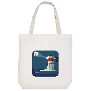 ساک خرید خندالو مدل قهوه و ماه کد 8967