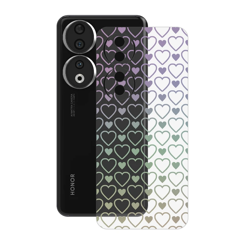 برچسب پوششی ریمکس مدل Clea طرح قلب مناسب برای گوشی موبایل آنر 90