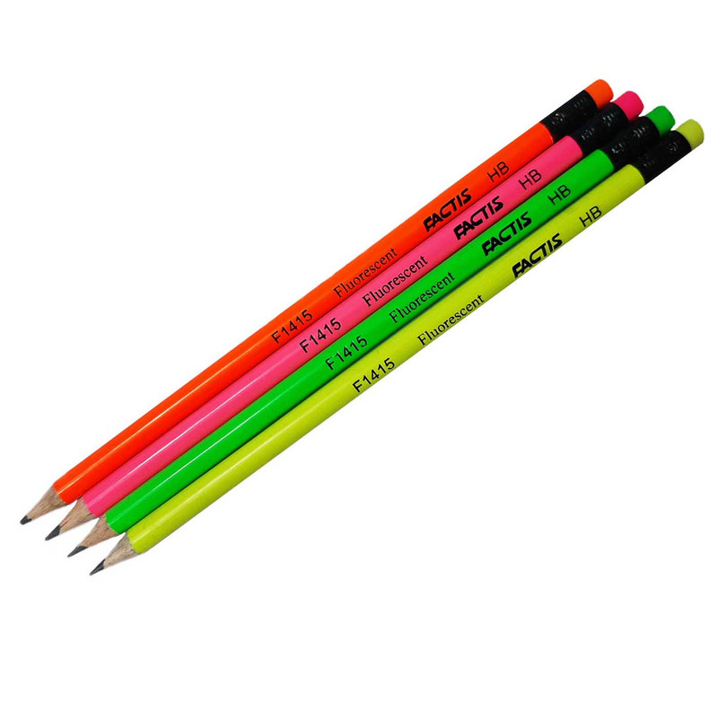 مداد مشکی فکتیس مدل پاکن دار بسته 4 عددی