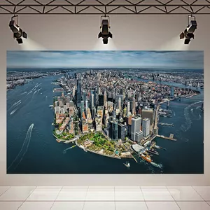  تابلو بوم طرح نمای شهر مدل منهتن امریکا کد AR138