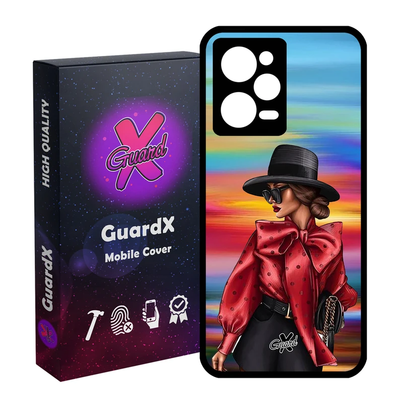 کاور گارد ایکس طرح Girl مدل Glass10086 مناسب برای گوشی موبایل شیائومی Redmi Note 12 Pro 5G/Poco X5 Pro 5G/Note 12 Pro Pro speed