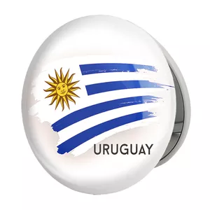 آینه جیبی خندالو طرح پرچم اروگوئه مدل تاشو کد 20572 
