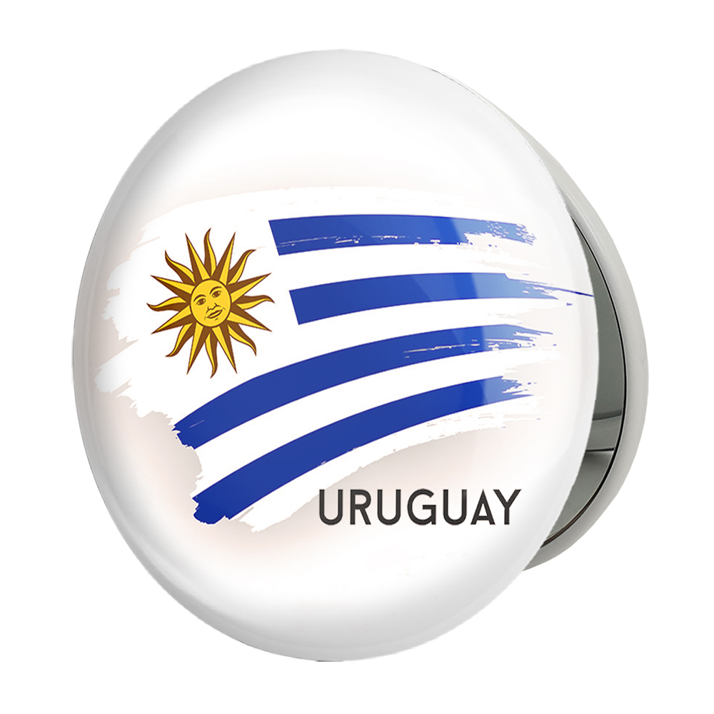 آینه جیبی خندالو طرح پرچم اروگوئه مدل تاشو کد 20572 