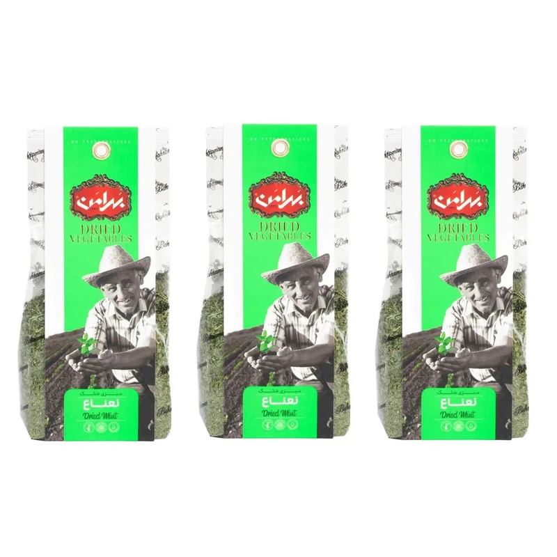 سبزی خشک نعناع بهرامن - 80 گرم مجموعه 3 عددی