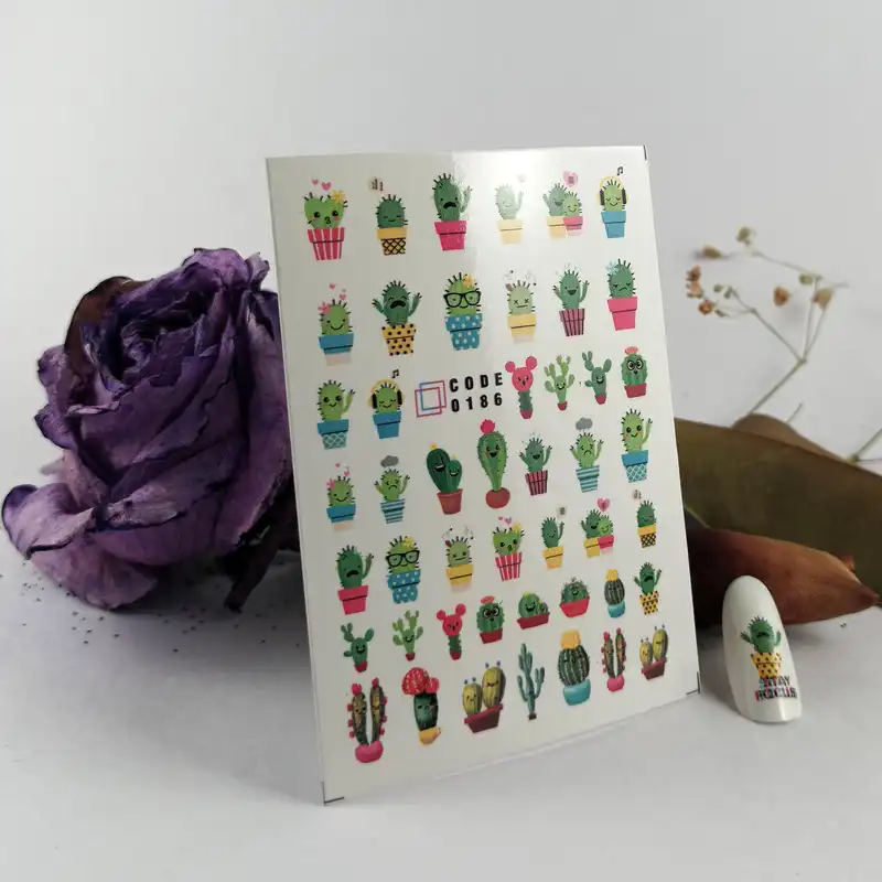 برچسب لنز ناخن مدل تابستان مجموعه 2 عددی