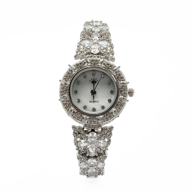 ساعت مچی عقربه‌ای مکانیکی نقره زنانه مدل فلاور