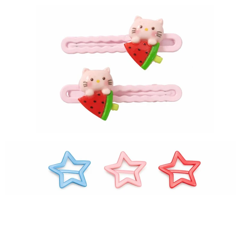 گیره مو دخترانه مدل kiti مجموعه ۵ عددی