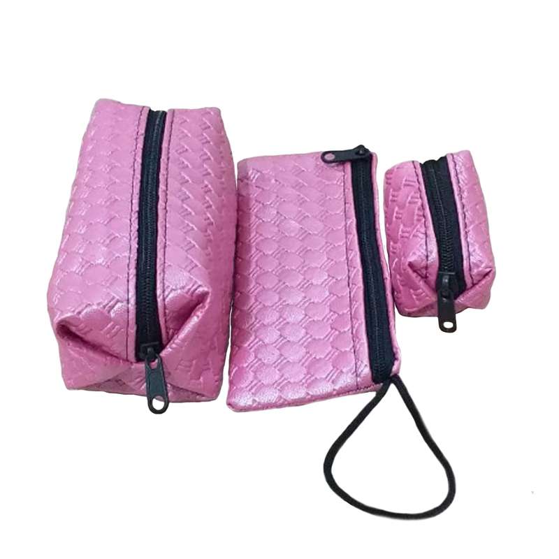 کیف لوازم آرایش زنانه مدل k20 مجموعه 3 عددی