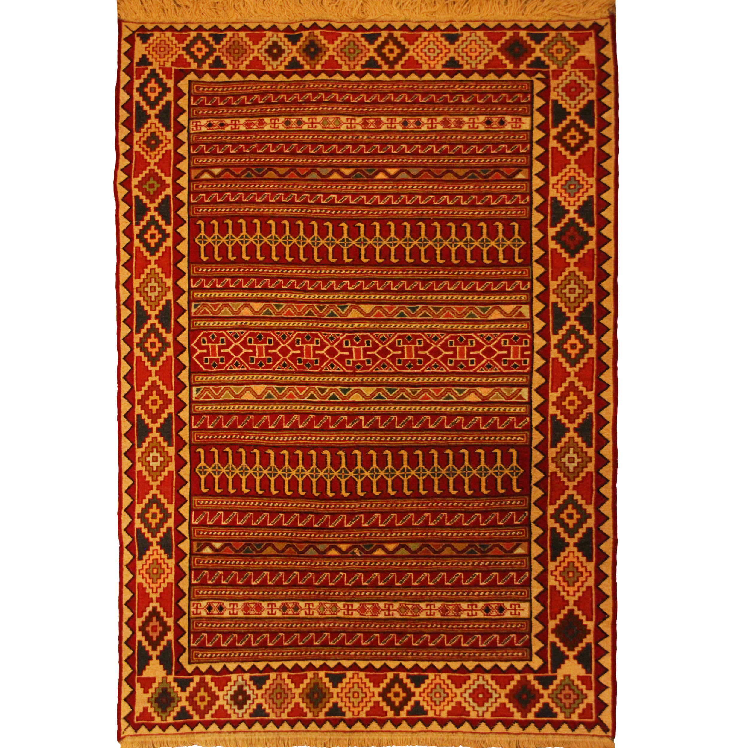 گلیم دستبافت یک و نیم متری مدل ورنی کد 113