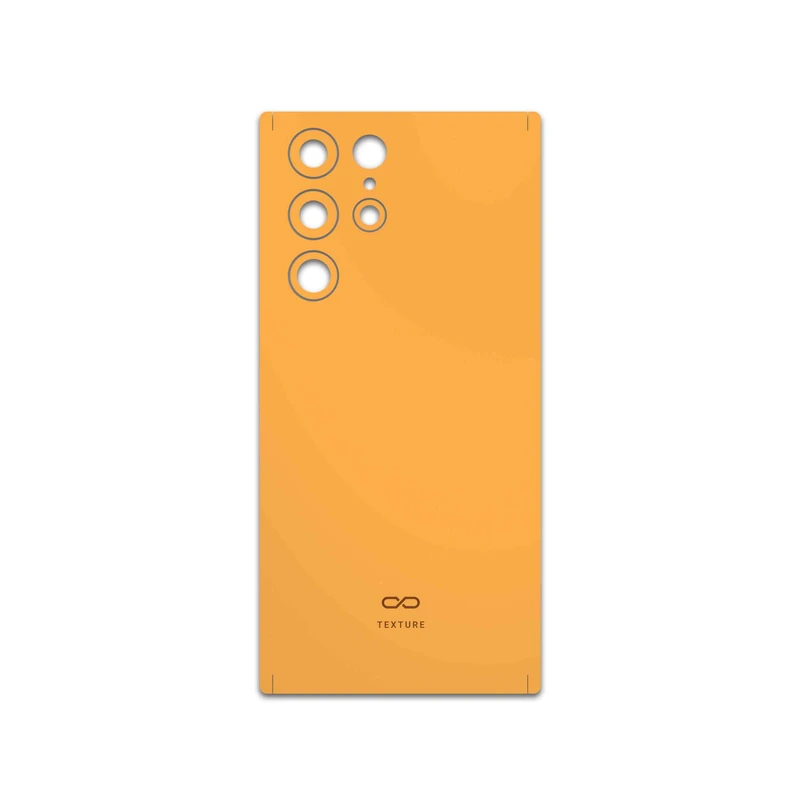 برچسب پوششی ماهوت مدل Matte-Orange مناسب برای گوشی موبایل سامسونگ Galaxy S22 Ultra 5G