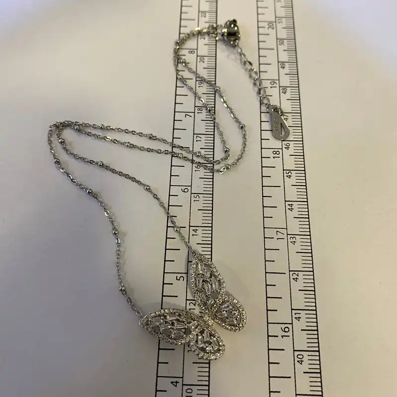 گردنبند زنانه مدل پروانه کد N3085