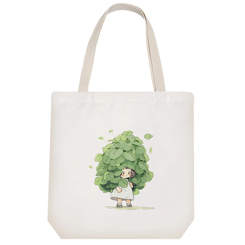 ساک خرید خندالو مدل دختر و برگ کد H1922