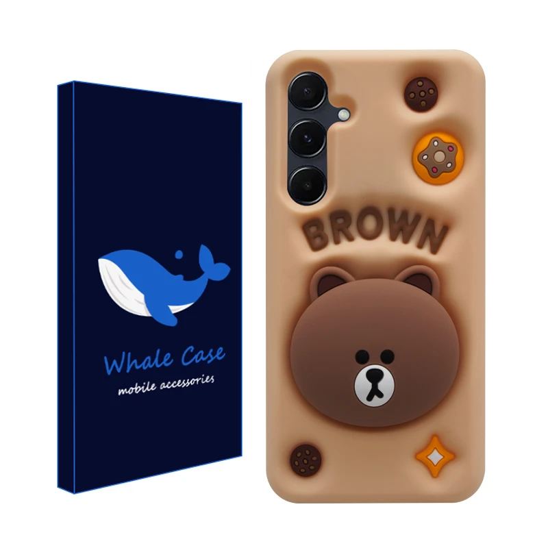 کاور وال کیس مدل Brown مناسب برای گوشی موبایل سامسونگ Galaxy A55